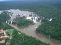 Iguazu Falls from Helicopter