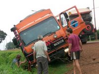 Truck in a Ditch