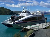 Catamaran Over Lake Pehoe