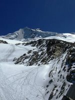 Crampon Tracks Up The Mountain