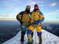 Eliseo & Steve at the Summit of Huayna Potosi