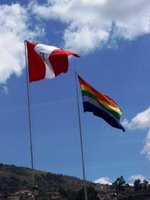 Flags of Peru and Cusco