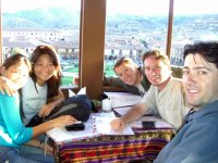 Post Inca Trail Drinks - Vanessa, Silvia, Marceo, Steve & The Dr