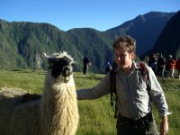 Steve Cuddles A Llama