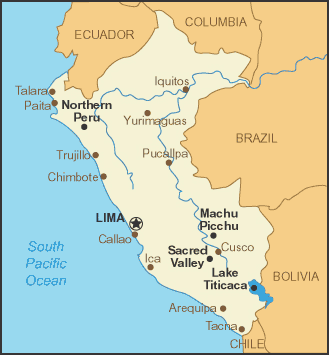 Map of Peru